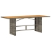Set comedor jardín 9 pzas y cojines ratán sintético gris