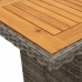 Set comedor jardín 9 pzas y cojines ratán sintético gris