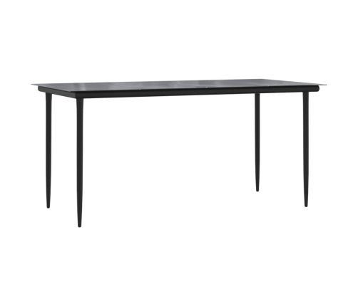 Set de muebles jardín 5 pzas con cojines ratán sintético negro