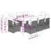 Set comedor jardín 9 pzas y cojines ratán sintético gris