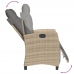 Set comedor de jardín 5 pzas con cojines ratán sintético beige