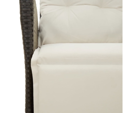 Set de muebles jardín 5 pzas con cojines ratán sintético negro