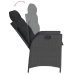 Set de comedor de jardín 9 pzas y cojines ratán sintético negro