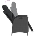 Set de comedor de jardín 9 pzas y cojines ratán sintético negro