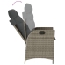 Set comedor jardín 9 pzas y cojines ratán sintético gris