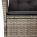 Set comedor jardín 9 pzas y cojines ratán sintético gris