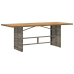 Set comedor jardín 9 pzas y cojines ratán sintético gris