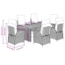 Set comedor de jardín 7 pzas con cojines ratán sintético beige