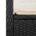 Set de muebles jardín 5 pzas con cojines ratán sintético negro