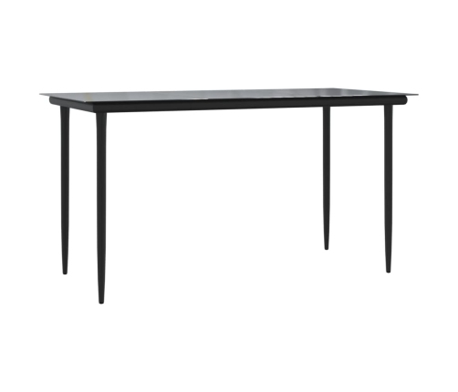 Set de muebles jardín 5 pzas con cojines ratán sintético negro
