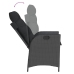 Set de comedor de jardín 7 pzas y cojines ratán sintético negro