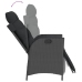 Set de comedor de jardín 9 pzas y cojines ratán sintético negro