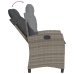 Set comedor de jardín 5 piezas con cojines ratán sintético gris