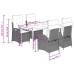 Set comedor de jardín 5 pzas con cojines ratán sintético beige