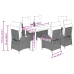 Set comedor de jardín 7 pzas con cojines ratán sintético beige