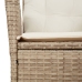 Set comedor de jardín 7 pzas con cojines ratán sintético beige