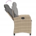 Set comedor de jardín 3 pzas con cojines ratán sintético beige
