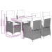 Set comedor de jardín 5 pzas con cojines ratán sintético beige