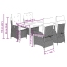Set comedor de jardín 5 pzas con cojines ratán sintético beige