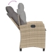 Set comedor de jardín 3 pzas con cojines ratán sintético beige