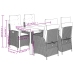 Set comedor de jardín 5 pzas con cojines ratán sintético beige