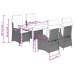 Set comedor de jardín 5 pzas con cojines ratán sintético beige