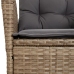 Set comedor de jardín 7 pzas con cojines ratán sintético beige