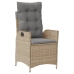 Set comedor de jardín 9 pzas con cojines ratán sintético beige