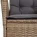 Set comedor de jardín 9 pzas con cojines ratán sintético beige