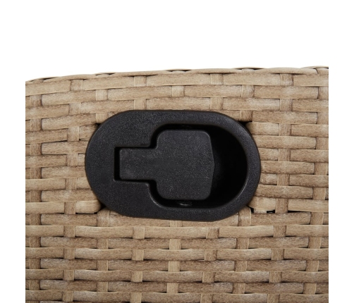 Set comedor de jardín 9 pzas con cojines ratán sintético beige