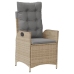 Set comedor de jardín 9 pzas con cojines ratán sintético beige