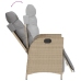 Set comedor de jardín 9 pzas con cojines ratán sintético beige