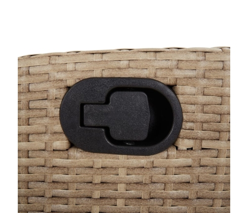 Set comedor de jardín 9 pzas con cojines ratán sintético beige