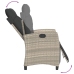 Set comedor de jardín 5 pzas cojines ratán sintético gris claro