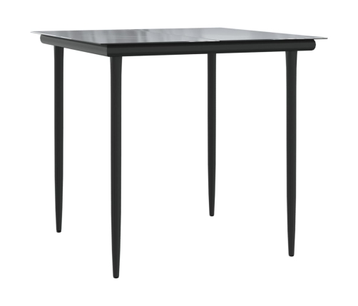 Set comedor de jardín 5 pzas cojines ratán sintético gris claro