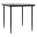 Set comedor de jardín 5 pzas cojines ratán sintético gris claro