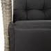 Set comedor de jardín 9 pzas cojines ratán sintético gris claro