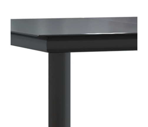 Set comedor de jardín 9 pzas cojines ratán sintético gris claro