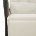Set de muebles jardín 5 pzas con cojines ratán sintético negro