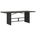 Set de comedor de jardín 7 pzas y cojines ratán sintético negro