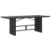 Set de comedor de jardín 9 pzas y cojines ratán sintético negro