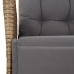Set comedor de jardín 7 pzas con cojines ratán sintético beige