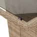 Set comedor de jardín 7 pzas con cojines ratán sintético beige