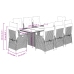 Set comedor de jardín 9 pzas con cojines ratán sintético beige