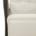 Set de muebles jardín 5 pzas con cojines ratán sintético negro