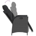 Set de muebles jardín 5 pzas con cojines ratán sintético negro