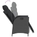 Set de comedor de jardín 7 pzas y cojines ratán sintético negro