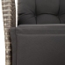 Set comedor de jardín 5 piezas con cojines ratán sintético gris