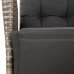 Set comedor jardín 7 pzas y cojines ratán sintético gris