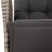 Set comedor de jardín 5 piezas con cojines ratán sintético gris